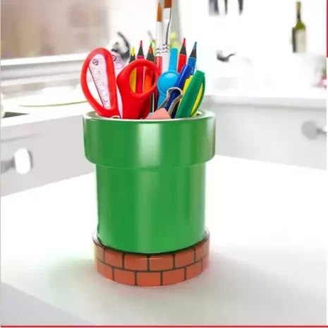 Bote Portalápices Super Mario Tubería 3D 3 Bote Portalápices Super Mario Tubería 3D 3