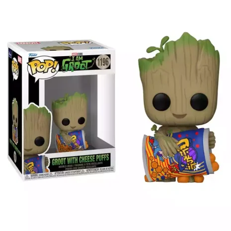 Funko POP! 1196 Marvel I Am Groot - Groot con bolitas de queso