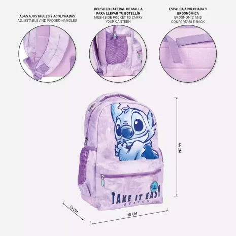 Mochila Escolar Stitch Disney 44cm 3 Mochila Escolar Stitch Disney 44cm 3