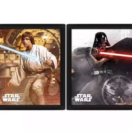 Poster 3D Star Wars Vader vs Skywalker