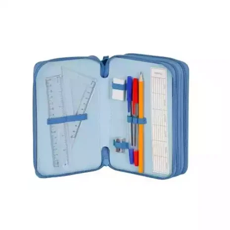 Estuche plumier Triple Lilo y Stitch Azul 2 Estuche plumier Triple Lilo y Stitch Azul 2