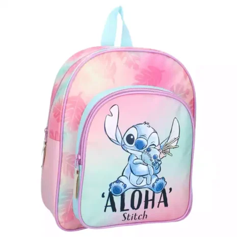 Mochila Infantil Doble Bolsillo Stitch Aloha