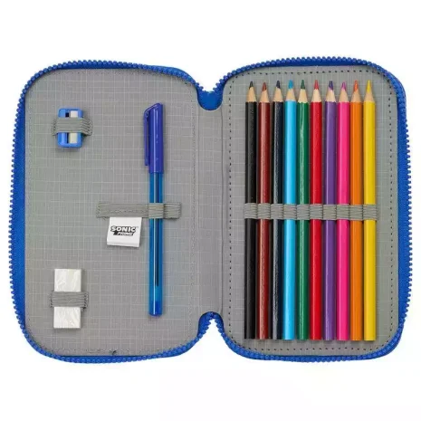 Plumier Doble 28 Piezas Sonic Prime 3 Plumier Doble 28 Piezas Sonic Prime 3