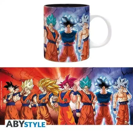 Taza Dragon Ball Super 320ml Goku Transformations 2 Taza Dragon Ball Super 320ml Goku Transformations 2